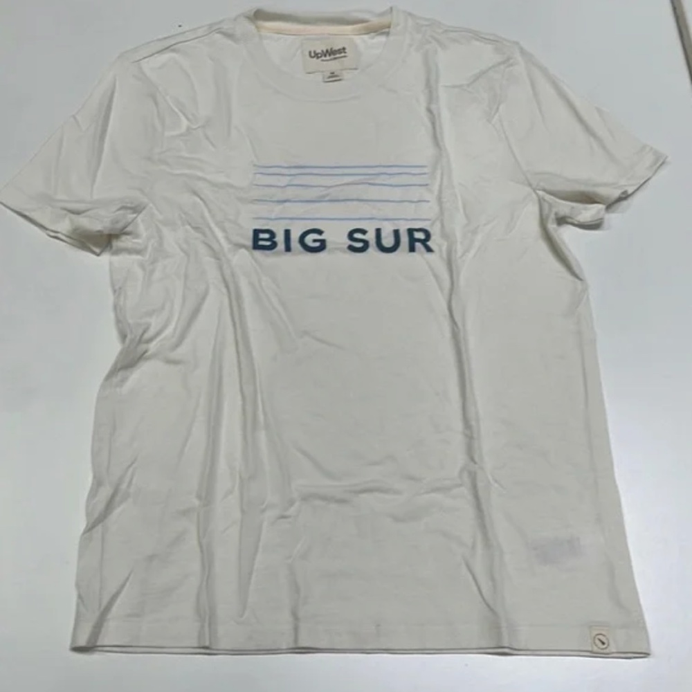 Up West Big Sur Cream T-shirt - Size Medium D2-11